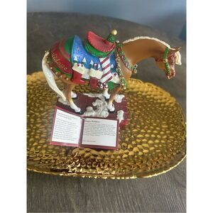 The Trail of Painted Ponies Happy Holidays Horse Figure by Mike Dowdall